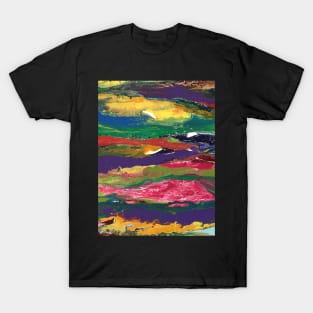 Layered Rainbow Colors Abstract T-Shirt